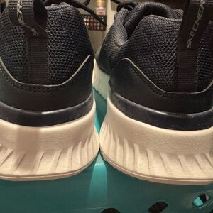 Skechers Black and White Athletic Shoes